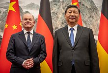 Olaf Scholz und Xi Jinping - dpa/Michael Kappeler