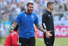Trainer Michel Kniat (Bielefeld) Gestik, gestikuliert, ist zufrieden, lautstark Fussball / 3. Liga / TSV 1860 Muenchen - - IMAGO/Lackovic