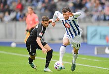 2. Fussball Bundesliga, Hertha BSC vs SC Paderborn 07. Berlin, 28.10.2023 Marco Schuster (SC Paderborn 07, 6), Fabian Re - Imago Images