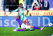 27.01.2024 - Fußball, 2023/2024, 1. Bundesliga, 19. Spieltag, VfL Osnabrück - SC Paderborn 07: (L-R) Oumar Diakhite (Osn - IMAGO/Noah Wedel