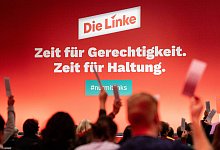 Augsburger Parteitag 2023 Die Linke ;Augsburger Parteitag 2023 Die Linke , Augsburg Bayern Deutschland Messe *** Augsbur - IMAGO/Chris Emil Janßen