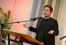 Paderborn, 25. Februar 2023: SPD-Neujahrsempfang im Hotel Aspethera - Neujahrsempfang vom SPD-Kreisverband Paderborn mit Gastredner Kevin K&uuml;hnert, SPD-Generalsekret&auml;r - Niklas T&uuml;ns