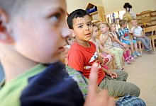 Ministerin Schr&ouml;der besucht Kindergarten - picture alliance / dpa