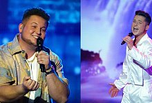 Harry (l.) und Gianni Laffontien bei der ersten Liveshow von "Deutschland sucht den Superstar". - RTL / Stefan Gregorowius