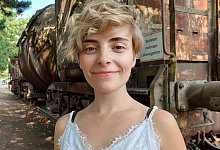 Gedreht wurde im Duisburger Landschaftspark. Zur Handlung darf Liza Snow noch nichts sagen. - Privat