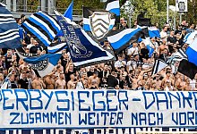 GER, 3. Liga, SSV Ulm 1846 vs Arminia Bielefeld / 22.08.2023, Donaustadion, Ulm, GER, 3. Liga, SSV Ulm 1846 vs Arminia B - IMAGO/Nordphoto