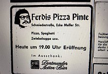 Anzeige zur Eröffnung in der NW. Es gab Pizza und...Zwiebelsuppe. - Heimo Stefula