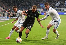 22.09.2023, xgox, Fussball 2.Bundesliga, 1.FC Magdeburg - SC Paderborn 07 emspor, v.l. Felix Platte (Paderborn, 36), And - IMAGO/Jan Huebner