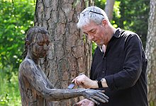 NATUREART Bodypainting KIEFERNTEICH (Aktmodell: Fee / Projektfotograf: P. Bunn) - Peter Bunn / Atelier J&ouml;rg D&uuml;sterwald