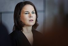 Annalena Baerbock (Buendnis 90/Die Gruenen), Bundesaussenministerin, aufgenommen im Rahmen eines Pressestatements in Tel - IMAGO/photothek