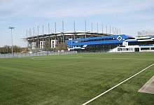 Das Volksparkstadion im Volkspark in Hamburg 09.04.2020 *** The Volksparkstadion in the Volkspark in Hamburg 09 04 2020 - imago images/Waldm&uuml;ller