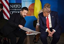 Selenskyj und Trump (r) - Ukraine Presidency/Planet Pix via ZUMA Press Wire/dpa