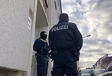 Polizeieinsatz - Foto: Festim Beqiri/TV7News/dpa