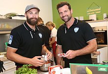 TBV-Spielmacher Andrej Kogut und Trainer Florian Kehrmann - Paul Cohen