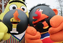 Fu&szlig;g&auml;ngerampel mit Ernie und Bert aus der Sesamstra&szlig;e - Christian Charisius/dpa