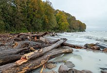 Sturmflut an der Ostseek&uuml;ste - Sassnitz - Georg Moritz/dpa