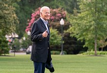 US-Pr&auml;sident Joe Biden reist zu seinem Haus in Rehoboth Beach in Delaware. - Manuel Balce Ceneta/AP/dpa