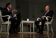 Ukraine-Krieg - Putin Carlson Interview - Gavriil Grigorov/Pool Sputnik Kremlin/AP/dpa