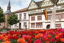 nelkenstadt-blomberg-marktplatz-rathaus-gerstendorf-welle-mod-ai - 1 - 1 - 1 - Stadt Blomberg