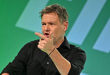 Wahlkampfveranstaltung der Gr&uuml;nen mit Robert Habeck - Henning Kaiser/dpa