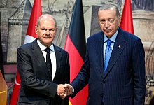 Scholz trifft Erdogan in Istanbul - Khalil Hamra/AP/dpa