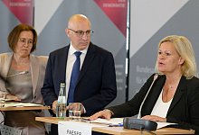 Pressestatement - Bundesinnenministerin Faeser - Henning Kaiser/dpa