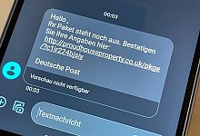 Eine betrügerische Textnachricht - Till Simon Nagel/dpa-tmn