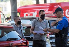 Grenzkontrollen Italien - Foto: Alessandro Crinari/KEYSTONE/Ti-Press/dpa