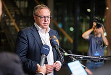 CDU nach Sondierungsgesprächen in Thüringen - Michael Reichel/dpa