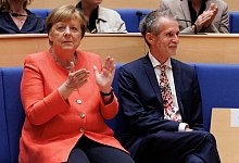 Merkel und Matthes - Carsten Koall/dpa