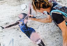 Wandbild von Volleyballerin Egonu in Italien - Mauro Scrobogna/LaPresse via ZUMA Press/dpa