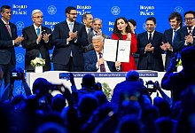 Gr&uuml;ndungstreffen f&uuml;r Trumps &laquo;Friedensrat&raquo; - Gian Ehrenzeller/KEYSTONE/dpa