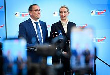 AfD-Chefs Tino Chrupalla und Alice Weidel - Bernd von Jutrczenka/dpa