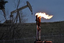 Methan-«Fackel» - Matthew Brown/AP/dpa