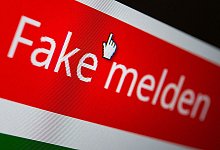 «Fake melden» steht auf dem Button einer Website - Franziska Gabbert/dpa-tmn