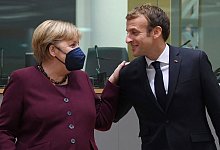 Angela Merkel und Emmanuel Macron - Foto: John Thys/Pool AFP/AP/dpa