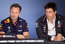 Christian Horner (li) und Toto Wolff - Georg Hochmuth/apa/dpa