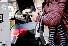 Lades&auml;ulen f&uuml;r E-Autos - Foto: Zacharie Scheurer/dpa-tmn