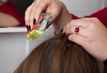 Behandlung mit L&auml;usemittel - Foto: Silvia Marks/dpa-tmn