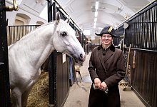 Wien, 4. April 2025: Bereiteranwärterin Paula Behrens mit Hengst Neapolitano Brava II - Niklas Tüns