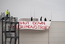 &laquo;Shut Down Tierindustrie&raquo; - Foto: Guido Kirchner/dpa