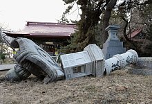 Nach starkem Erdbeben im Nordosten Japans - -/kyodo/dpa