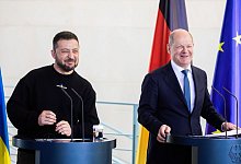 Selenskyj und Scholz - Christoph Soeder/dpa