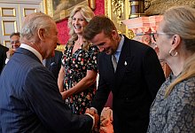 König Charles III. und David Beckham - Chris J. Ratcliffe/Pool Reuters/AP/dpa