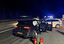 Sprengmittel in Unfallwagen gefunden - Polizei Köln/dpa