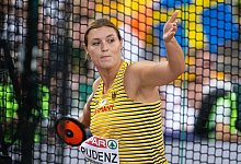 Ist souverän ins Diskus-Finale bei der Leichtathletik-EM in München eingezogen: Kristin Pudenz in Aktion. - Sven Hoppe/dpa