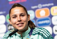 Wurde nach der EM zur besten jungen Spielerin des Turniers gekürt: Lena Sophie Oberdorf. - Sebastian Gollnow/dpa