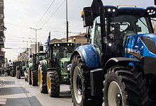 Landwirte bei einer Demonstration in Athen - Socrates Baltagiannis/dpa