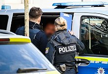 Großeinsatz der Polizei in Rimbach - Uwe Anspach/dpa
