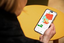 App &laquo;Luftqualit&auml;t&raquo; des Umweltbundesamtes auf einem Smartphone - Christin Klose/dpa-tmn